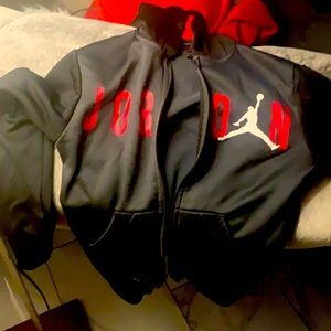 Boys medium zip up hooded fleece jacket